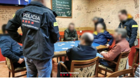 警方在塔拉戈纳摧毁一家非法赌博酒吧 收缴2.9万欧元筹码